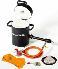 FB1Sb–4KG GAS METAL MELTING FURNACE Propane Forge Copper Brass Bronze Silver USA