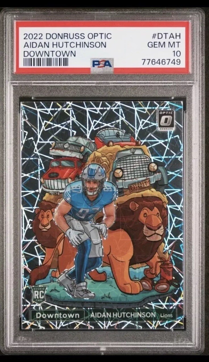 Aidan Hutchinson 2022 Optic DTAH Downtown Price Guide Sports Card