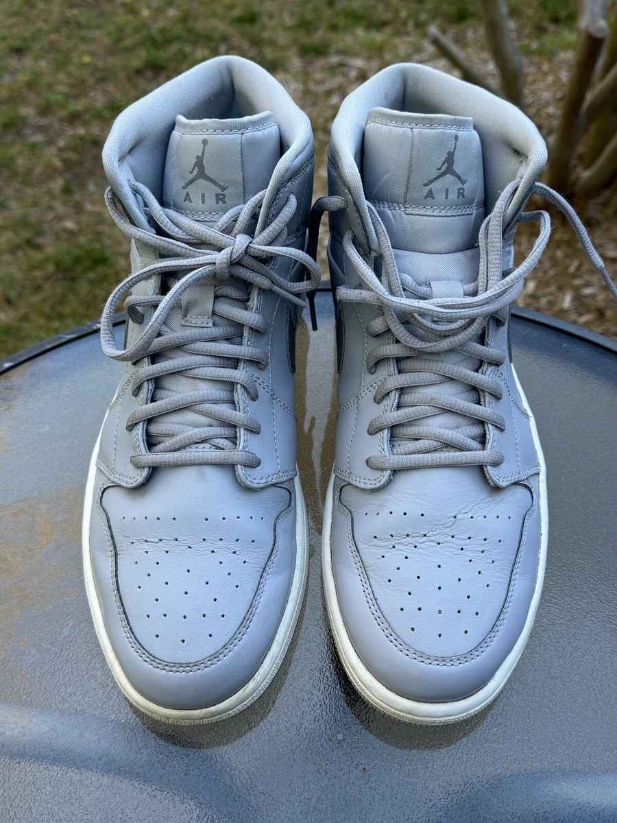 Jordan 1 Mid Wolf Gray Cool Men's Size 11 Athletic Basketball