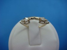 14K YELLOW GOLD 0.30 CT DIAMOND ANNIVERSARY WEDDING ENHANCER RING GUARD