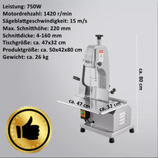 Elektrische Knochenschneidemaschine 750W Fleischbandsäge Knochen Sägemaschine DE