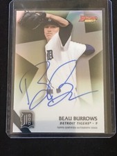 Beau Burrows 2015 Bowman's Best Best of '15 Auto Detroit Tigers