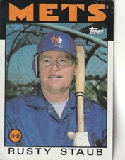 FREE SHIPPING-NRMINT-1986 Topps Rusty Staub #570 METS
