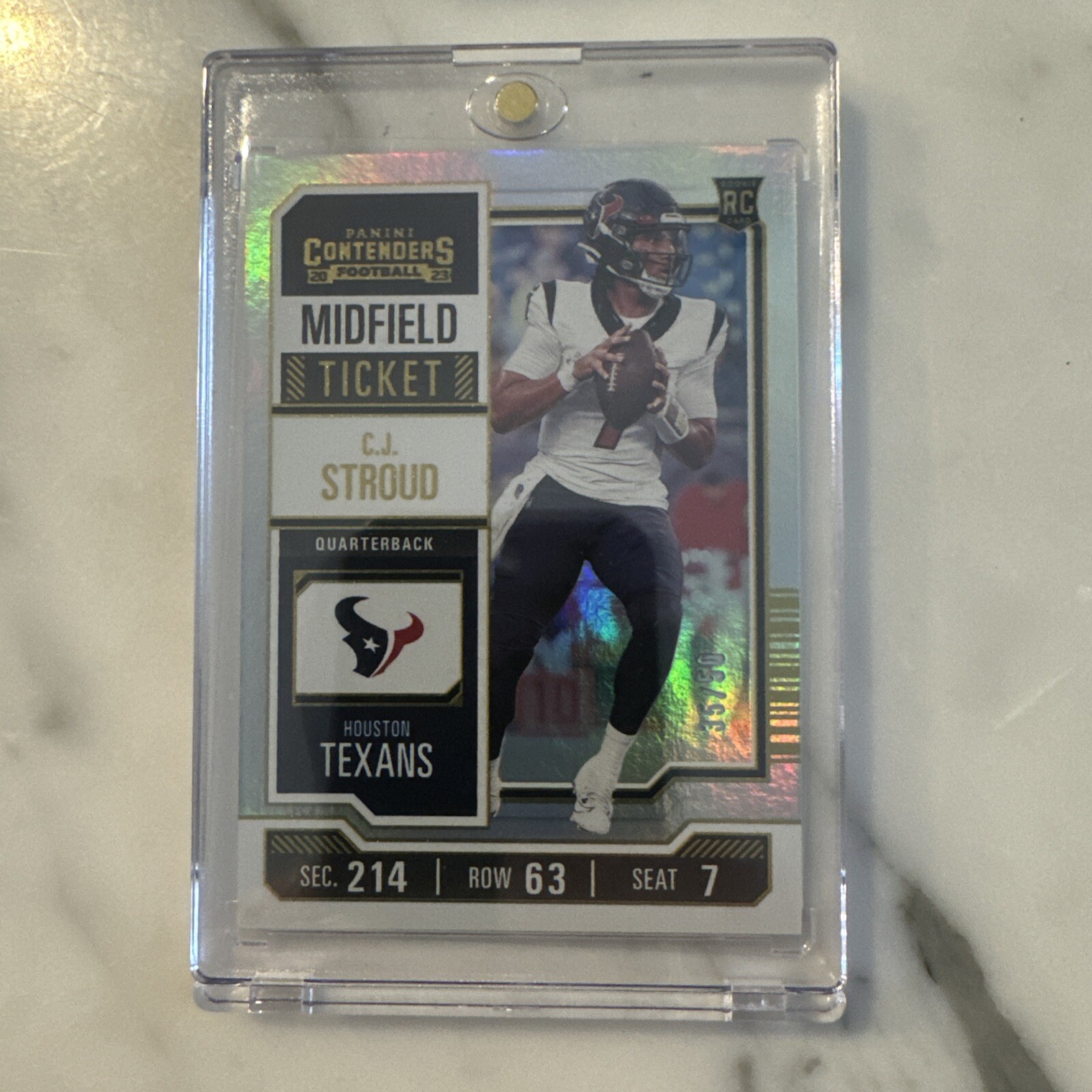 2023 Panini Contenders Midfield Ticket /50 CJ Stroud #40 Rookie RC Texans