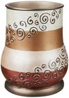 Popular Bath Browns and Reds Raised Swirl Miramar Trash Can Wastebasket