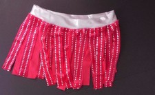 Silver  Red Velvet Hologram carwash Jazz skirt Dance costume girls/ladies szs