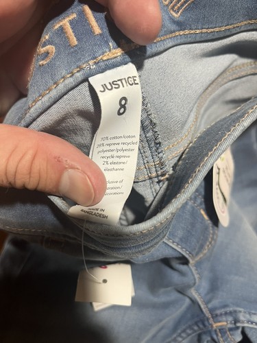NEW With Tags Girls JUSTICE Jeans 8 Legging Denim Super Skinny Stretch MSRP $25 - Picture 5 of 5