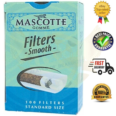 Mascotte Smooth Carbon Cigarette Filter Tips 8mm 6 x Boxes Of 100 Pcs (600 Pcs)