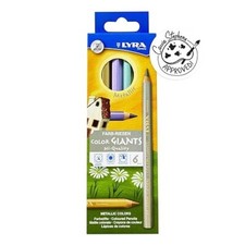 LYRA Color Giants Wooden Large Colouring Pencils - Metalic