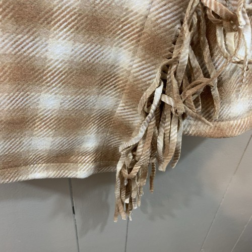 Time and Tru Tan Plaid Classic Faux Wrap Elastic Waist Midi Skirt M 8 10 NEW - 第 4/10 張圖片
