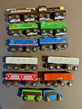 Maison Joseph Battat 10 Piece Wooden Magnetic Train Set Engine And 2 Cars, IKEA 