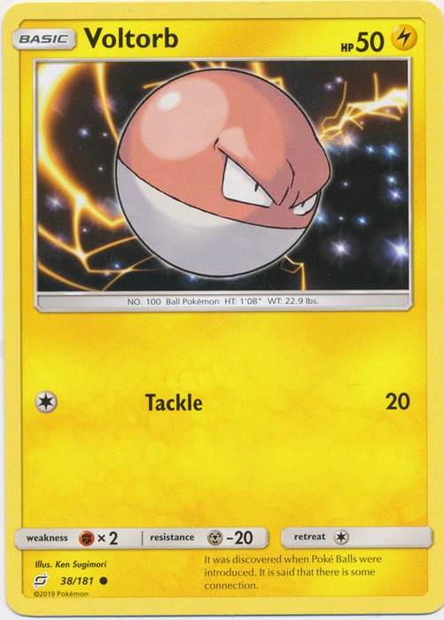 Voltorb - 38/181 - Common - Near Mint - Team Up