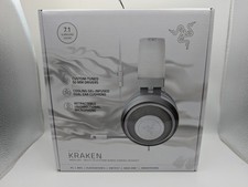 Razer Kraken Mercury White Over the Ear Gaming Headset One Ear Working Only