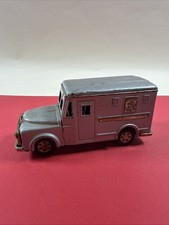Vintage 1950s Original S.S.S Japanese Tin Friction USA Armored Bank Truck Dodge
