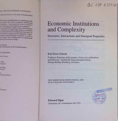 Economic Institutions and Complexity: Structures, Interactions, and Emergent Pro
