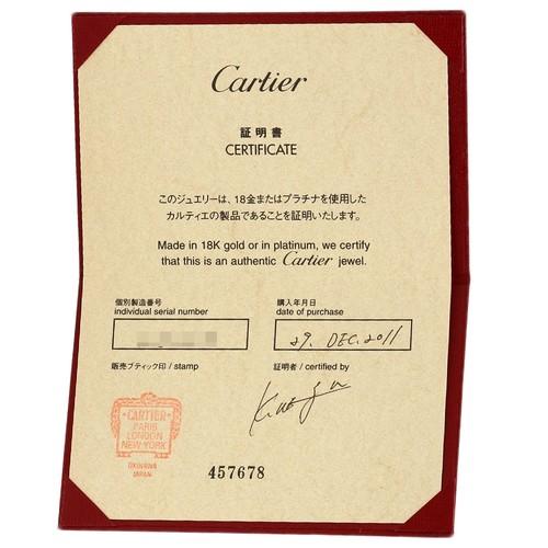 Cartier Mayon PANTHERE #53 ring in white gold, serial number 457678, with certificate of authenticity and transfer of ownership.