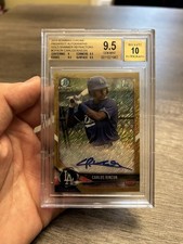 2018 Bowman Chrome Gold Shimmer Carlos Rincon Auto #’d /50 BGS 9.5/10