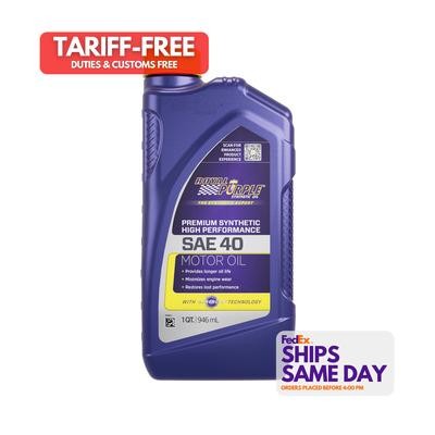 Royal Purple ROY01040, One Sae 40 Engine Oil Qt High Performance & Racing Parts