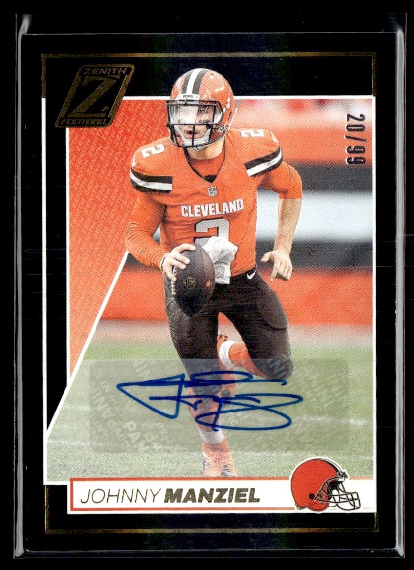 2024 Panini Zenith Autographs Red Zone Johnny Manziel Auto