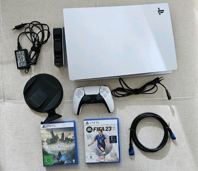 Sony PS5 Blu-Ray Edition Spielekonsole - Weiß mit Laufwerk und Games