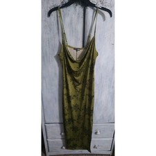 Fashion Nova Maxi Scoop Sleeveless Dress Floral Green Boho Feminine Cottage Core