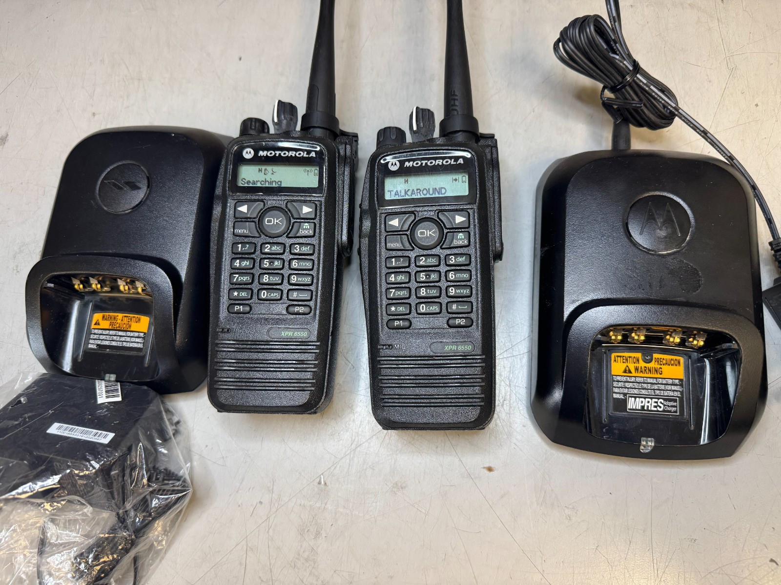 2 Motorola XPR 6550 UHF 450-512 Mhz Radios, Connect Plus Enabled H55TDH9LA1AN