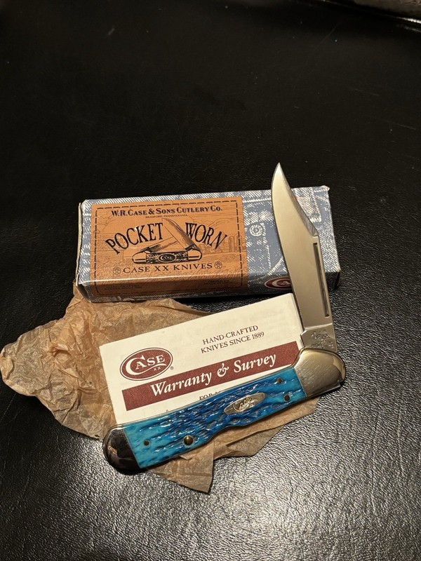 Case XX CopperLock 2004 Knife Caribbean Blue Worn Bone Smooth 61549L   NIB