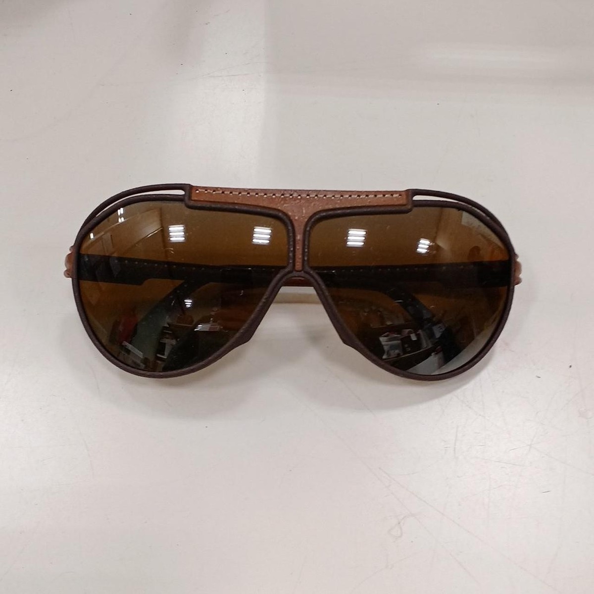 Yves Saint Laurent Vintage Aviator Sunglasses Unisex Black Metal