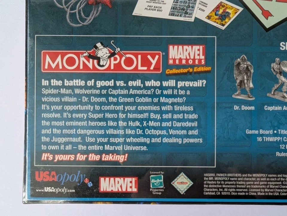 Monopoly: Marvel Heroes Collector’s Edition Board Game Brand 2006 New & Sealed - Image 4 of 4