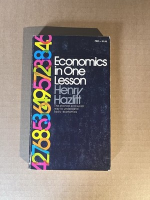 ECONOMICS IN ONE LESSON by Henry Hazlitt vintage 1975 Manor paperback ACADEMICS