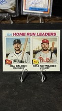 2026 Topps Heritage - League Leaders Kyle Schwarber, Cal Raleigh #2