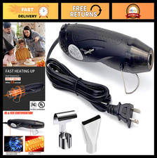 Mini Heat Gun Kit with Reflector Nozzles, 350W, 2 Temp Settings, 6.6ft Cable for