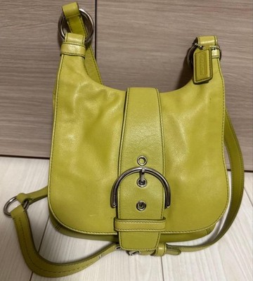 COACH Soho Lime Green Y2K Shoulder Bag Vintage Silver Hardware Women's Japan