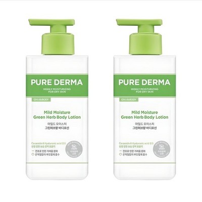 On the Body Pure Derma Mild Moisture Green Herb Body Lotion 400ml*2Pcs
