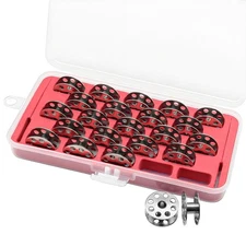 Pack of 23 Bobbins with Storage Case for Sewing Machine Consew 205RB, 206RB