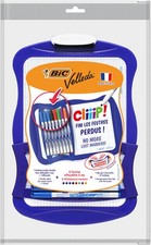 BIC Velleda Cliiip Whiteboard Set 21 x 31 cm Wiper 8 Erasable Markers Assorted C