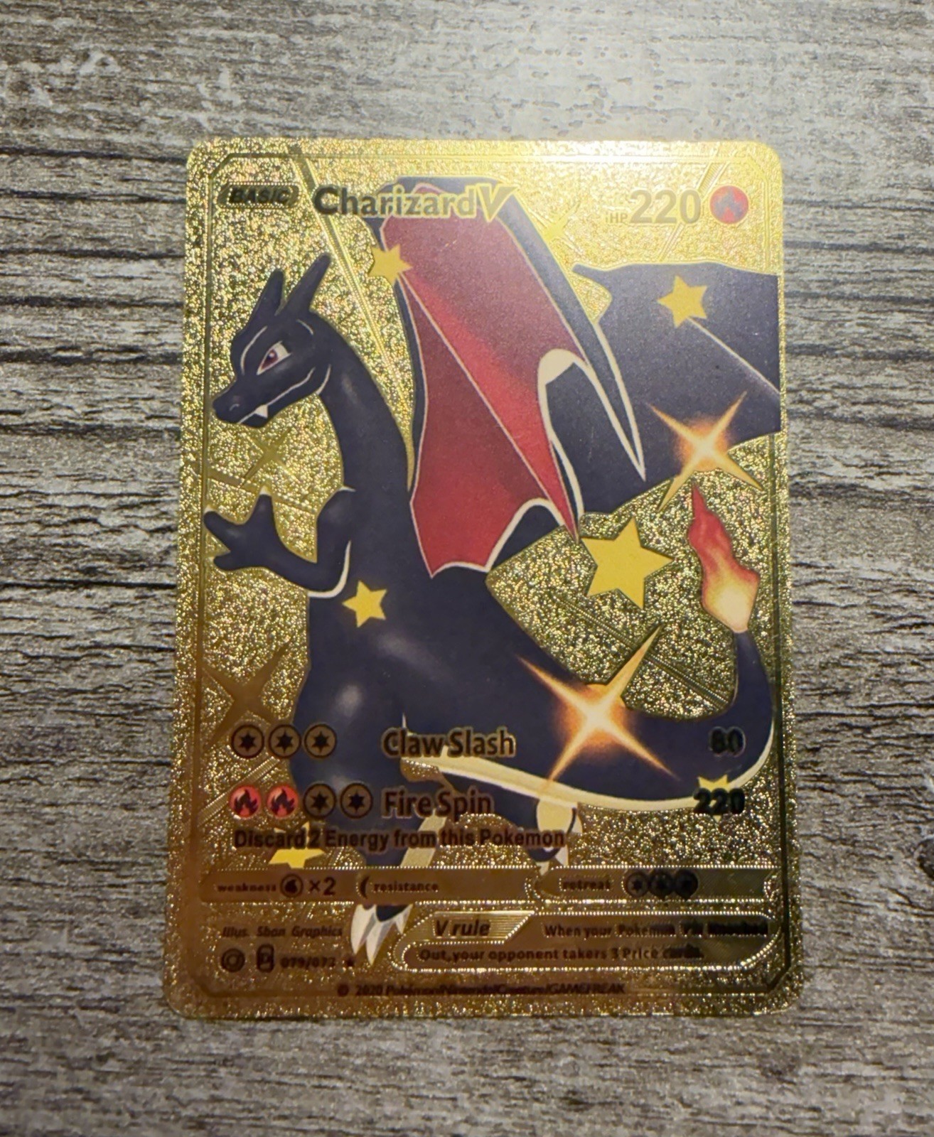 Charizard V 220 HP Full Art Holo Rare Fire Pokemon TCG Champion's Path