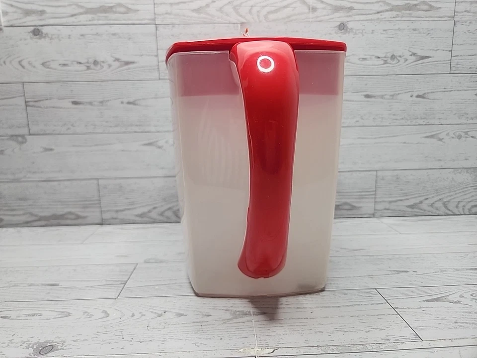 Jarra rectangular de 3 cuartos roja de repuesto para tetera helada Mr Coffee con tapa Foto 3 de 4