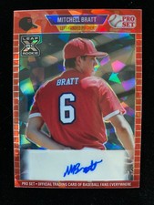 2021 Leaf Pro Set Metal MITCHELL BRATT Rookie RED CRYSTAL AUTO Diamondbacks XRC