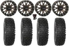 System 3 ST-3 15" Wheels Br 35" RC500S Sticky Tires Honda Pioneer 1000 / Talon
