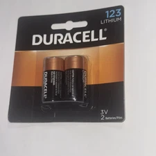 2-Pack Duracell 123 Lithium 3V Photo Battery  Expires March 2034