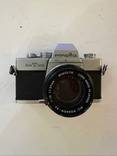 Minolta SRT-100 Black Silver Mechanical 35mm Rokkor-X MC 50mm f2 SLR Camera OS