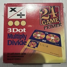 NEW 24 Game Math Primer Multiply Divide 1,2,3 Dot- Ages 8 48 Self Check Cards