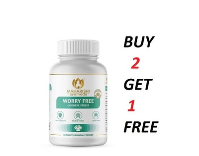 Maharishi Ayurveda Worry-Free Ayurvedic PACK 60 Tablets BUY 2 GET 1 FREE