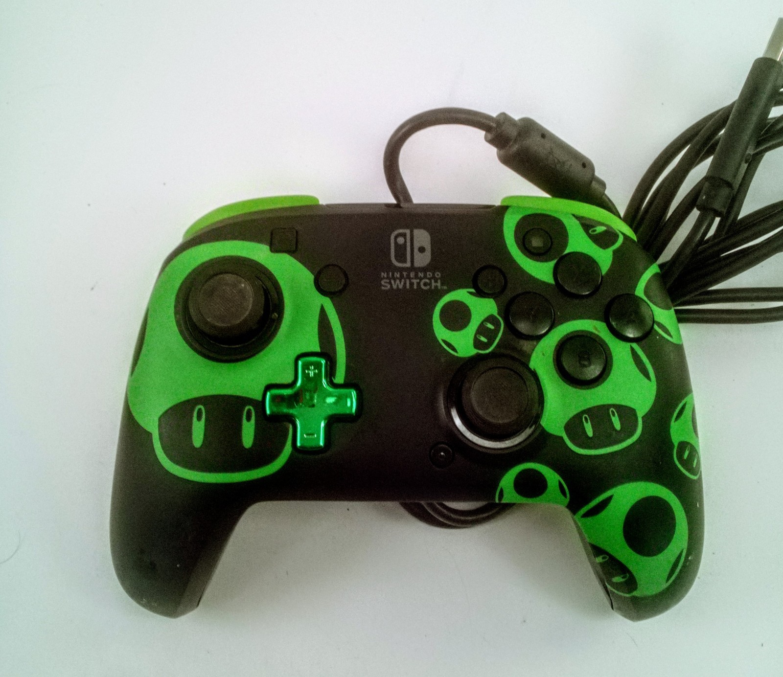 Nintendo Switch Green Toad Wired Controller Pro Controller ~Tested & Working! ~