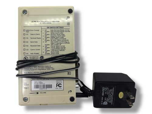 White USR U.S. Robotics Sportster Fax Modem 56K V.90 X2 0701 005686B3 With Cable - Picture 3 of 4