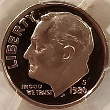 1986-S Roosevelt Dime Proof ■ PCGS PR70 DCAM ■ #5233
