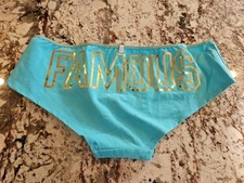 True Vintage Victorias Secret PINK Low Rise Rare Glitter Waistband Hipster Panty