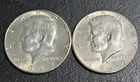 Lot of 2 (Two) - 1967 P & 1969 D Kennedy Half Dollars - 40% Silver