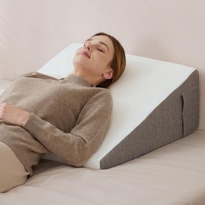 Wedge Pillow with Foam Top for Sleeping,Reading and Rest, 8 Inch Elevated Suppor